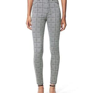 Joe’s Icon mid-rise skinny ankle black white check jeans, size 28